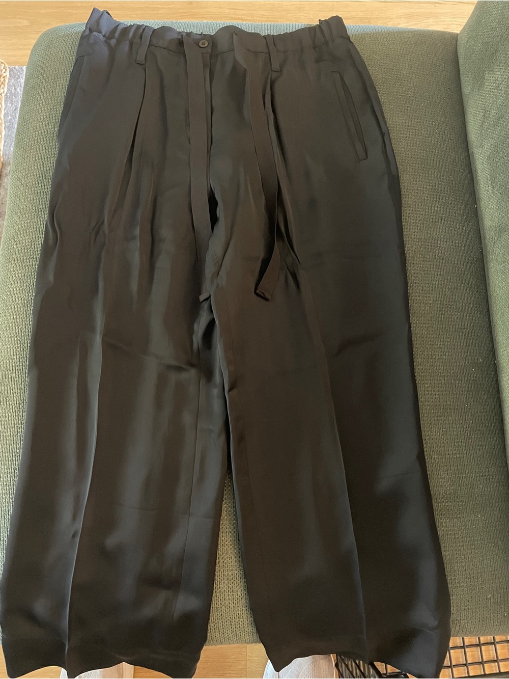 Women's Prada Black Satin Dress Pants